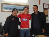 Edinho Junior (wearing the Lajong jersey)