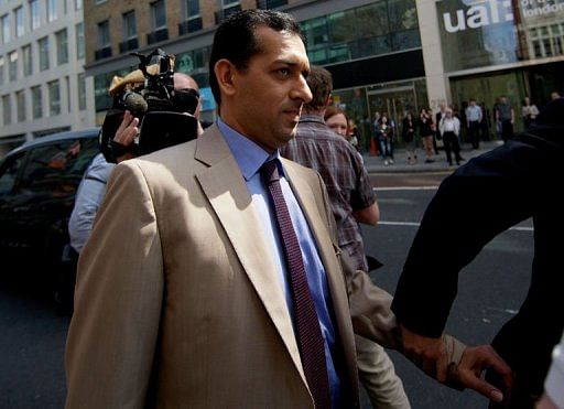 Godolphin trainer Mahmood Al Zarooni arrives for a disciplinary hearing in London on April 25, 2013