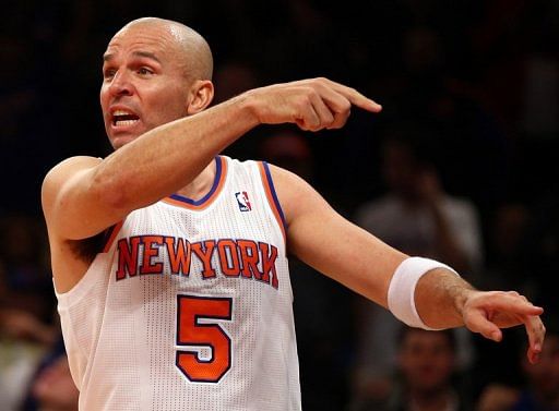Jason Kidd of the New York Knicks in action on January 1, 2013 at Madison Square Garden in New York City