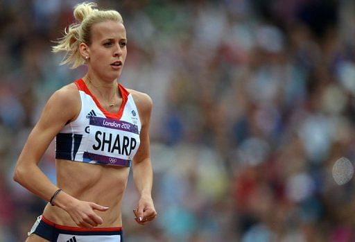 Britain&#039;s Lynsey Sharp competes in the women&#039;s 800m heats for the London 2012 Olympics on August 8, 2012