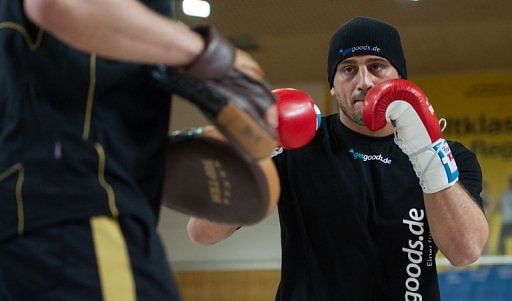 Francesco Pianeta during a public training session on May 1, 2013 in Heidelberg, Germany