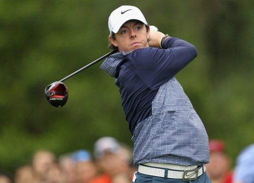 Rory McIlroy of Northern Ireland hits a tee shot on the 3rd hole on May 3, 2013 in Charlotte, North Carolina