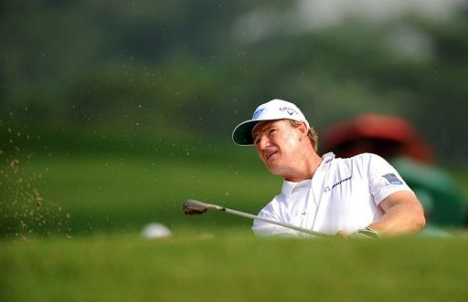 This handout photo from the Asian Tour on May 2, 2013 shows South Africa&#039;s Ernie Els at the Royale Jakarta Golf Club