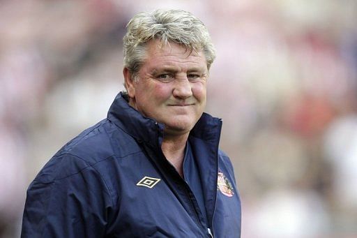 Hull City manager Steve Bruce at The Stadium of Light in Sunderland, north-east England on October 1, 2011