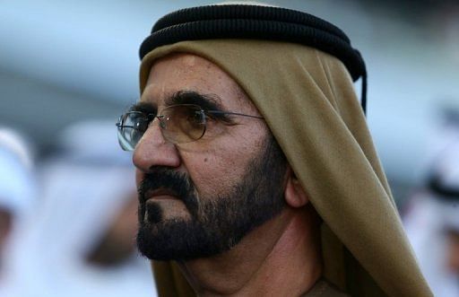 Dubai ruler, Sheikh Mohammed Bin Rashid al-Maktoum, attends the Dubai World Cup horse race on March 30, 2013