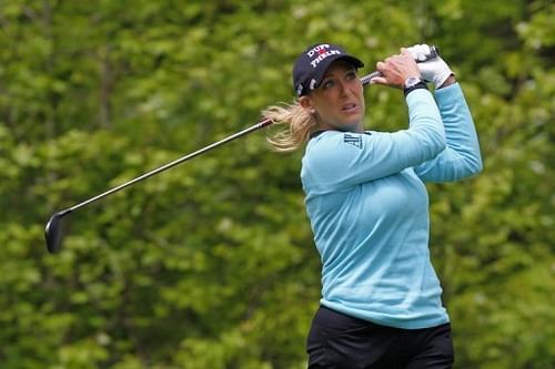 Cristie Kerr hits her tee shot on the sixth hole during the final round of the Kingsmill Championship on May 5, 2013