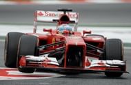 Fernando Alonso drives during the first practice session at the Circuit de Catalunya in Montmelo on May 10, 2013