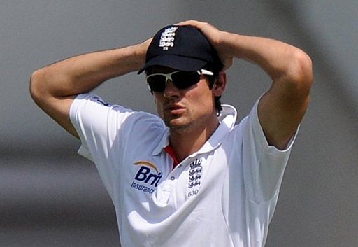 England cricket captain Alistair Cook at The Cricket Club of India ground in Mumbai on October 30, 2012