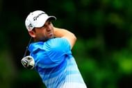Sergio Garcia of Spain watches his shot from the second tee on May 11, 2013 in Ponte Vedra Beach, Florida