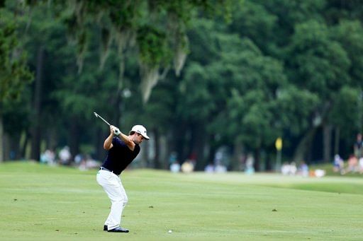 David Lingmerth of Sweden plays a shot during round three of The Players Championship, May 11, 2013 in Florida