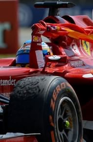Ferrari's Spanish driver Fernando Alonso at the Circuit de Catalunya in Montmelo near Barcelona on May 12, 2013