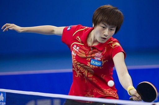 China&#039;s Ding Ning returns a shot during the World Team Classic Table Tennis games in Guangzhou, China on March 31, 2013