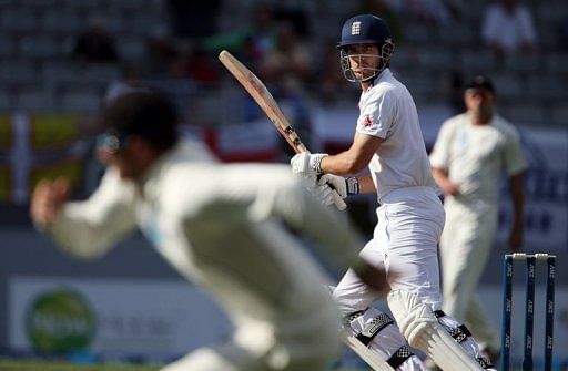 England&#039;s Alastair Cook bats during day two of the Test against New Zealand in Auckland on March 23, 2013