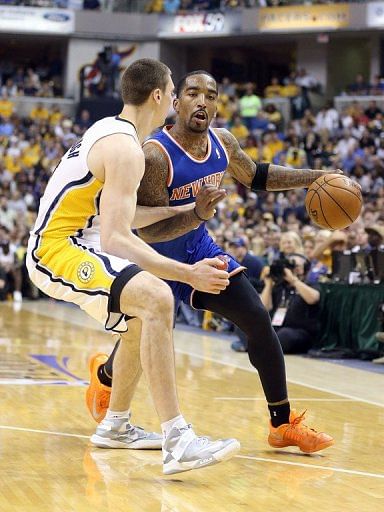 New York Knicks' J.R. Smith is pictured during their game against the Indiana Pacers on May 14, 2013