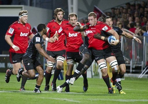 Canterbury Crusaders play Southern Kings in a Super 15 rugby match in Christchurch on March 23, 2013