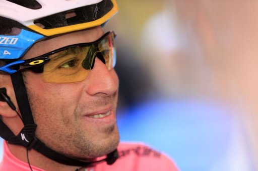 Italian Vincenzo Nibali gets ready for the 14th stage of the 96th Giro d&#039;Italia on May 18, 2013 in Cervere