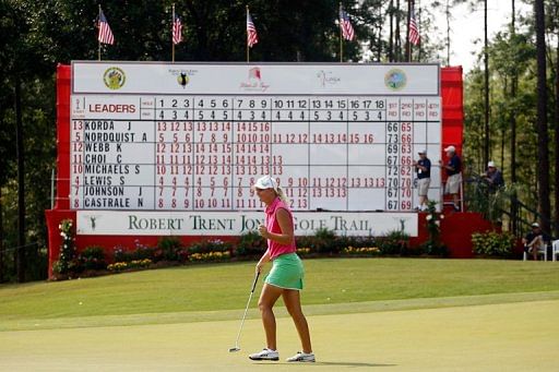 Anna Nordqvist of Sweden acknowledges the crowd on May 18, 2013 in Mobile, Alabama