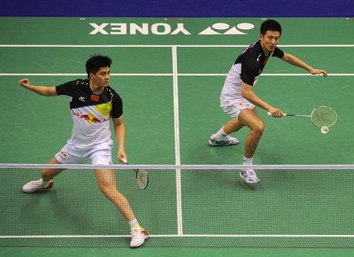 Cai Yun (R) and Fu Haifeng (L) of China, pictured Hong Kong, on November 25, 2012