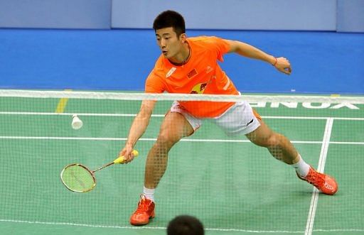 Chen Long of China, seen in action during the Badminton Asia Championships in Taipei, on April 21, 2013