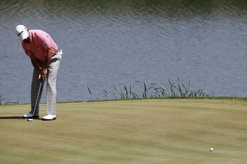 Graeme McDowell of Northern Ireland plays during the Volvo World Match-Play final in Kavarna, Bulgaria on May 19, 2013