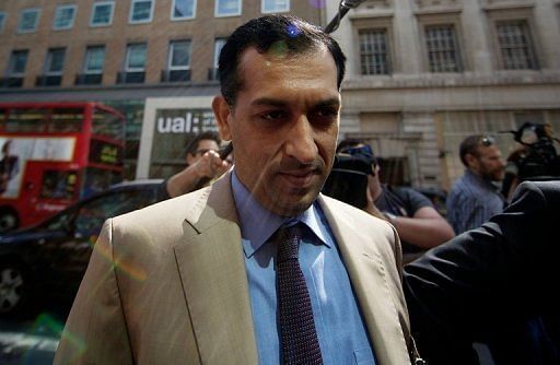 Godolphin trainer Mahmood al-Zarooni arrives for a disciplinary hearing in London on April 25, 2013
