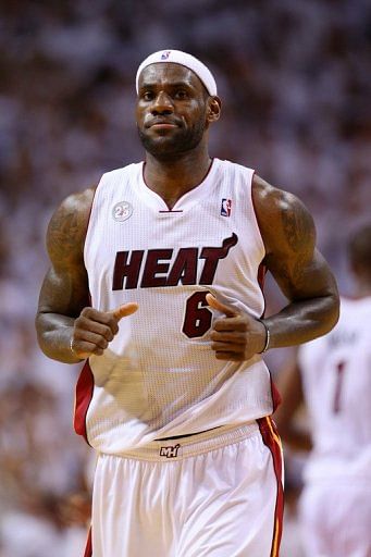 LeBron James of the Miami Heat, seen in action against the Indiana Pacers, in Miami, on May 22, 2013