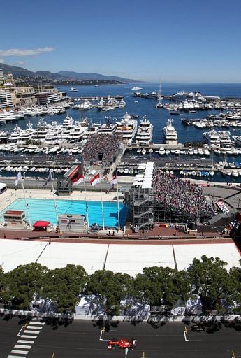 Ferrari&#039;s Felipe Massa drives during the second practice session on May 23, 2013 before the Monaco Grand Prix