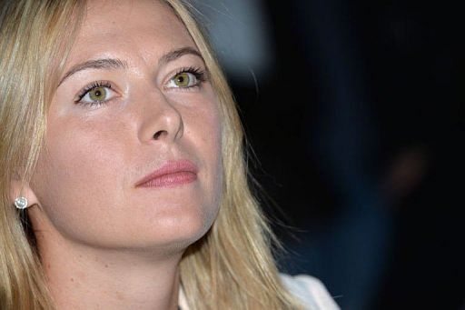 Russia&#039;s Maria Sharapova takes part in the draw for the French Open at Roland Garros in Paris, on May 24, 2013