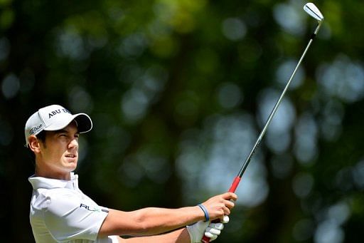 Italian golfer Matteo Manassero watches his tee shot on the 2nd hole at Wentworth Golf Club on May 26, 2013