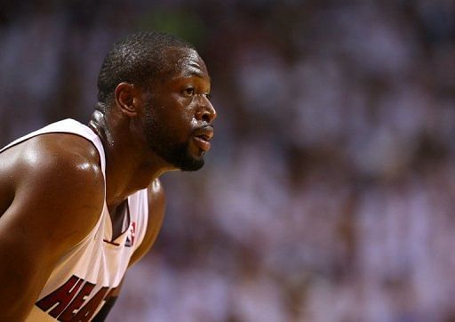 Dwyane Wade of the Miami Heat at AmericanAirlines Arena on May 24, 2013 in Miami