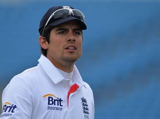 England&#039;s Alastair Cook during the fifth day&#039;s play in the second Test against New Zealand in Leeds, on May 28, 2013