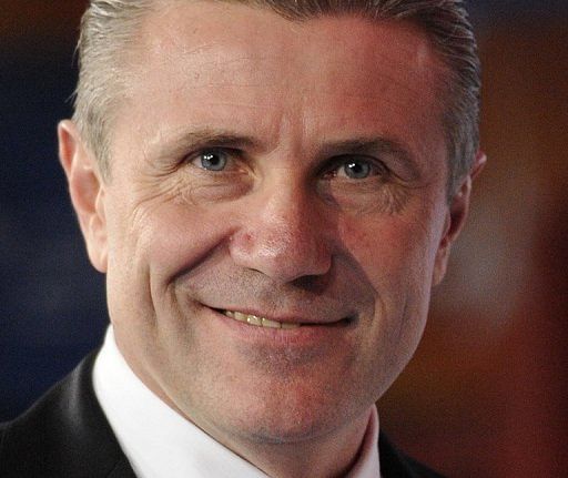 Legendary pole vaulter Sergei Bubka at the European athletics indoor championships in Paris, on March 6, 2011