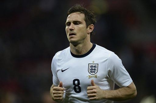 England&#039;s Frank Lampard is pictured during their football friendly against the Republic of Ireland on May 29, 2013