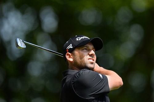 Spanish golfer Sergio Garcia is pictured during the final round of the BMW PGA Championship in England on May 26, 2013