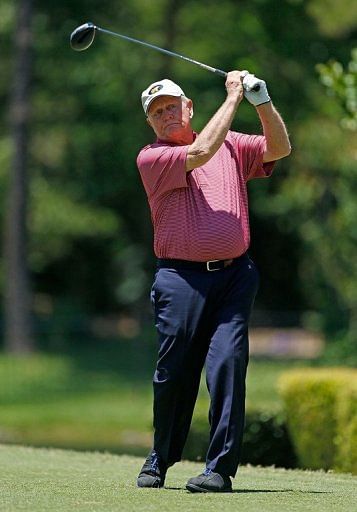 Jack Nicklaus is pictured during the Greats of Golf exhibition match in Texas on May 4, 2013