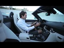 Video: Federer drives a Mercedes 2012 SLS AMG Roadster