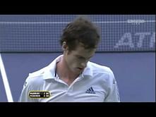 Video: Andy Murray's backhand flies past Roger Federer
