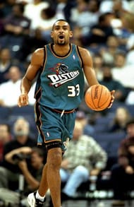 Hill, pictured here in 1998, during his time with the Detroit Pistons. (Getty Images)