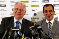 New Everton manager Roberto Martinez (R) and Everton Chairman Bill Kenwright