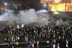 Brazil police, protesters clash near Confed match