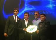 Pune FC fan Abhishek Bachchan was at the FPAI Awards