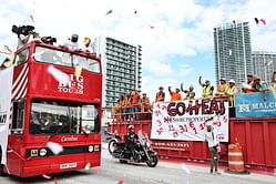 Miami Heat celebrate NBA title with raucous fans