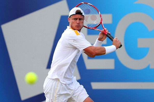 Lleyton Hewitt hits a backhand shot during the Men&#039;s Singles semifinal round match against Marin Cilic of Croatia at Queens Club on June 15, 2013 in London, England. He takes on Wawrinka in what is the pick of all the first round men&acirc;€™s matches at Wimbledon this year. (Getty Images)