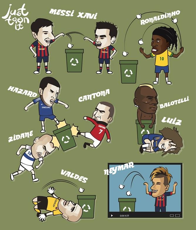 If football was trash and goal was a dustbin...