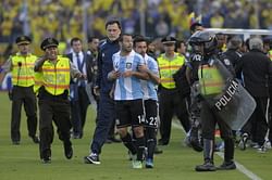 Video: Javier Mascherano sent off for kicking medic