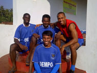 Densil Theobald (far right)