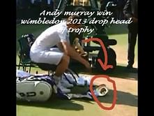 Video: Andy Murray drops the lid of the Wimbledon Trophy