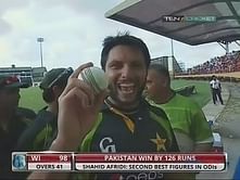 Video: Shahid Afridi destroys West Indies, picks up 7 for 12