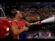 Kurt Angle Destroys the Alliance with A Milk Truck WWF RAW 20/08/01