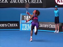 Video: Serena Williams hits herself with tennis racket